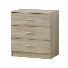 Chest 3 Drawers Bedroom Living Room Storage Sonoma Oak