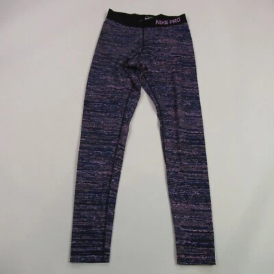 Nike Pro Leggings Womens Medium Stretch Lightweight Purple Dri-Fit Running Yoga - Image 1 of 4