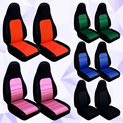 2Semi Custom Car seat covers fits 2006-2016 Mazda Miata/MX-5 blk/red/blue/silver - Image 1 of 4