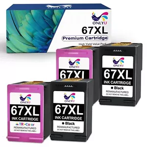 67xl Ink Cartridges for HP 67 XL Ink Deskjet 2700 2755 4155 Envy 6000 6055 6075e - Picture 1 of 14