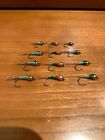 Collection of 24 green pellets of all kinds. S/M FLY FISHING. 183