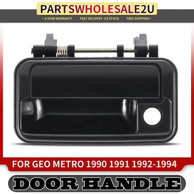 Manija de puerta exterior izquierda izquierda izquierda izquierda negra con cerradura para Geo Metro 90-94 Foto 1 de 4