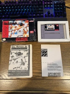 Cal Ripken Jr. Baseball (Super Nintendo Entertainment System, 1992) See Photos! - Picture 1 of 5