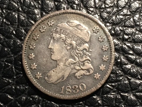1830 Half Dime Nice Higher Grade Uncleaned Small Marks Not Bad Cover