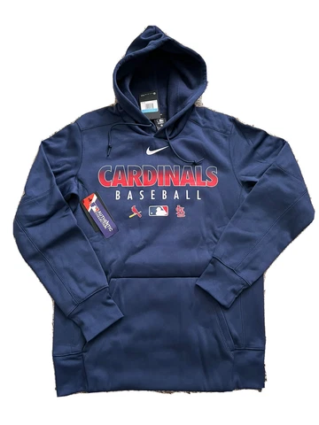 Saint Louis Cardinals Authentic Nike Dri-Fit Therma Hoodie Blue Men Size Medium Cover