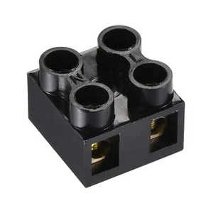 MECCANIXITY Terminal Block 500V 10A Dual Row 2 Positions Screw Electric Barri... - Picture 1 of 5