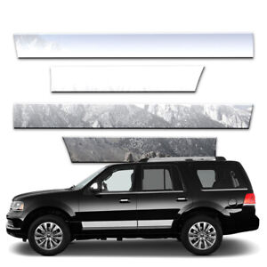 4p Stainless 6" Rocker Panels fits 2007-17 Lincoln Navigator by Brighter Design