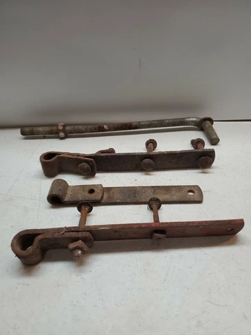 3 Vintage Farm Barn Door Gate Iron Strap Hinges Cover