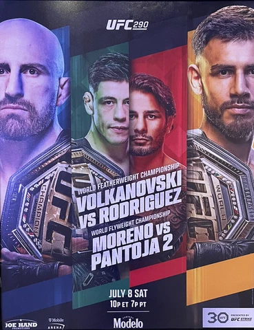 22”x28” UFC 290  Volkanovski vs. Rodríguez / Moreno vs Pantoja 2 Fight Poster Cover