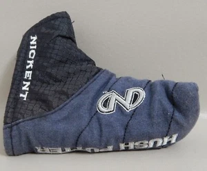 Vintage Hush Putter Head Cover Blade Style Nickent Black Hook Loop Closure - Picture 1 of 6