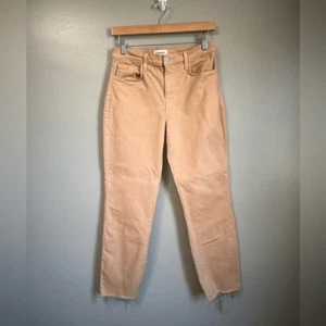 L’Agence Sada cropped slim high rise denim jeans size 27 light mocha distressed - Picture 1 of 7