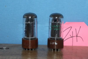 Tubos de radio 6V6GTY 6V6GT 6V6 Sylvania prueba de grado militar 4800 4600 par emparejado - Imagen 1 de 3