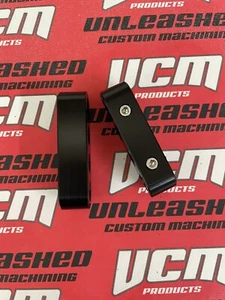 Separadores de cables de bujía de aluminio Billet de 8 mm divisores negros telares - Imagen 1 de 2