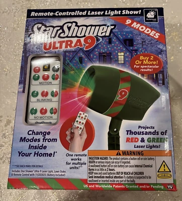 Star Shower Ultra 9 Outdoor Christmas Laser Light Projector Show with Remote - Image 1 of 4