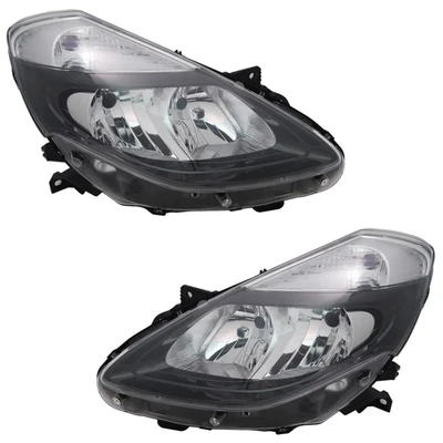 Scheinwerfer Set für Renault Clio III 3 2009- BR CR H7 / H7 Schwarz LWR - Bild 1 von 4
