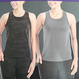 Member's Mark Damen XXL 2er Pack leichtes Zen Racerback Tank Top Feuchtigkeitsableitend - Bild 1 von 6
