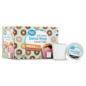 Hochwertige Donut Shop Kaffeepads - mittlere Röstung, 12 Ct, 100 % Arabica - Bild 1 von 5