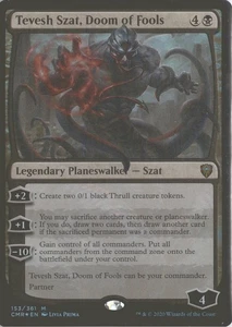 Magic The Gathering Tevesh Szat, Doom of Fools (153) *Foil* Base Commander Legends casi nuevo envío gratuito - Imagen 1 de 2