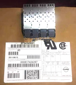 Molex 075454-5001, genuine and in stock, SFP+ 2*4 shielded enclosure. - Picture 1 of 1