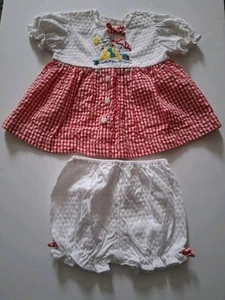 Baby Togs Infant Dress w/Bloomers 6-9M Summer Fun Beach Seashells Vintage - Picture 1 of 11