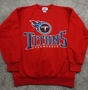 Vintage Tennessee Titans Sweatshirt Mens Large Red Big Logo Spell Out Y2K  - Picture 1 of 16