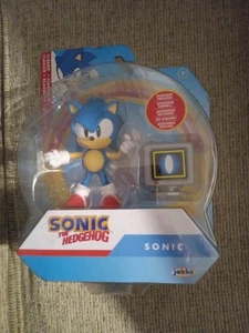 JAKKS Pacific: Sonic the Hedgehog Sonic with Monitor 4" Action Figure NEW - Picture 1 of 4