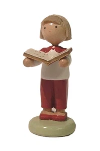 Niño con cuaderno 5128 - figura de pelo plano FLADE Erzgebirge -rareza- NUEVO & EMBALAJE ORIGINAL - Imagen 1 de 1