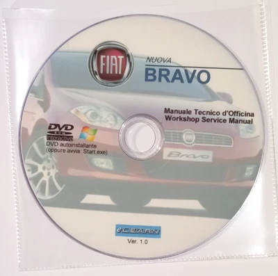 DVD MANUALE OFFICINA FIAT NUOVA BRAVO 1.4 16V - T-JET - 1.9 JTD 8V 16V MULTIJET* - Immagine 1 di 2