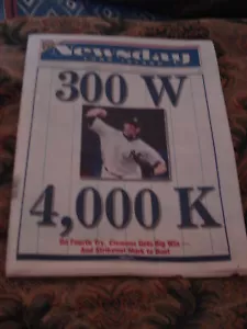 ROGER CLEMENS 300W 4000K NEWSDAY NEWSPAPER 6/14/03 new - Picture 1 of 2