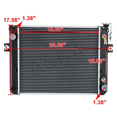 ASI PERFORMANCE Forklift Radiator for Various Toyota Models 16420U350071 16410F210071