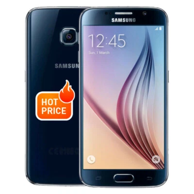 Samsung Galaxy S6 G920A 32GB AT&T Unlocked Android 4G LTE Smartphone Good Blue - Image 1 of 3