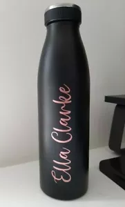 Personalised Rose Gold Vinyl NAME / Word Sticker Label Decal Wedding Gift Favor - Foto 1 di 7