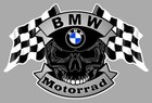  BMW Motorrad Skull - Flags Sticker vinyle laminé