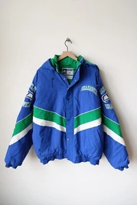 RARE VINTAGE 90s Seattle Seahawks Starter Pro Line Jacket XL Coat Parka Sideline - Bild 1 von 9