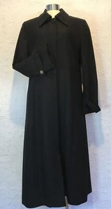 Vintage Harve Benard Damen langer schwarzer Mantel 16 Wolle 80er 90er Goth Retro " - Bild 1 von 12