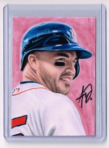 2018 ACEO Sketch Card STEVE PEARCE Boston Red Sox 1/1