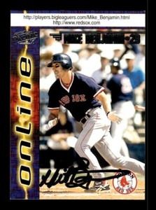 MIKE BENJAMIN SIGNED 1998 PACIFIC #107 ON-CARD AUTO - BOSTON RED SOX