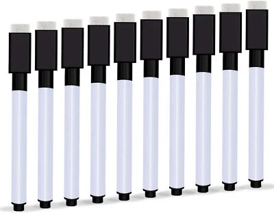 Whiteboard Marker 10 Stück, Folienstift Abwischbar mit Magnetisch Dry - Bild 1 von 4