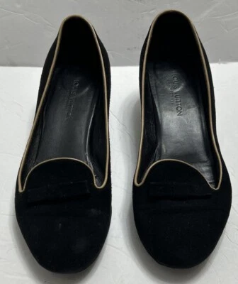 Zapatos de salón Louis Vuitton vintage de tacón bajo grueso punta redonda negros talla EU 37 / US 6.5 Foto 1 de 4