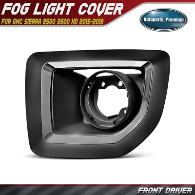 Bisel de parachoques de luz antiniebla del conductor delantero para GMC Sierra 2500 3500 HD 2015-2019 Foto 1 de 4