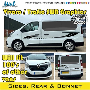 SWB RENAULT TRAFIC FULL SET Camper Stripes Decals Stickers Graphics NO P&P 060 - Picture 1 of 4