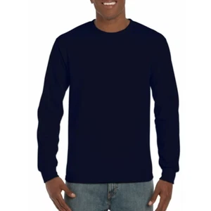 Camiseta para hombre Gildan ultra algodón manga larga, paquete de 2, azul marino, 4XL - Imagen 1 de 4