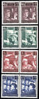Österreich Briefmarken # B273-6 MLH XF Paar Scott Wert $ 112,00