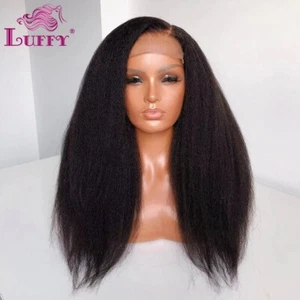 360 Pelucas de Encaje Kinky Recta 13*6 Encaje Frontal Cabello Humano Brasileño Pelucas de Encaje Completas - Imagen 1 de 12