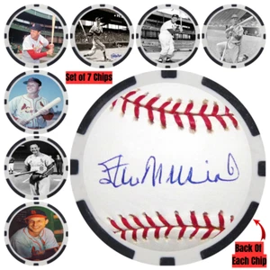 Stan Musial SIGNED Baseball Legends Poker Chip Set (7) - Picture 1 of 2