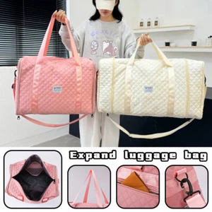 Dry Wet Separation Travel Bags Expandable Luggage Sports Bag Handbag Waterproof - Picture 1 of 30