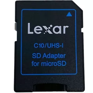 Lexar Micro SD Adapter C10 UHS-I High-Speed Memory Card Adapter Micro SDXC SDHC - Picture 1 of 5