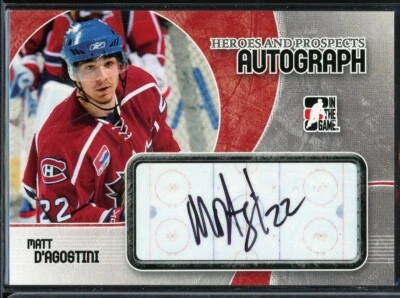 2007-08 ITG Heroes and Prospects Autographs #AMDA Matt D'Agostini - Image 1 of 2