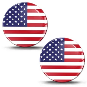 2 x 3D Gel Silicone USA Flag Sticker Car Motorcycle PC Phone - Bild 1 von 5