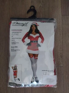  (Complete) Santa Baby Crushed Velvet 5 pc. Costume Sz. L - Picture 1 of 4